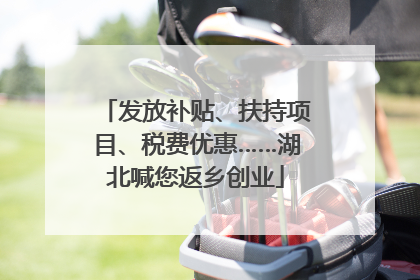 发放补贴、扶持项目、税费优惠……湖北喊您返乡创业