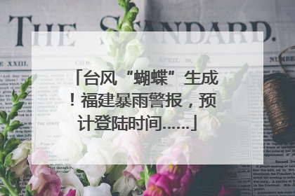 台风“蝴蝶”生成！福建暴雨警报，预计登陆时间……