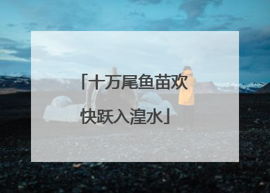 十万尾鱼苗欢快跃入湟水