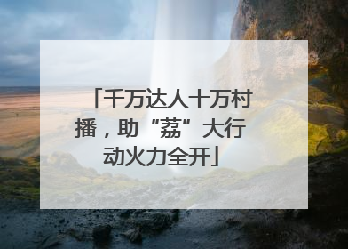 千万达人十万村播，助“荔”大行动火力全开