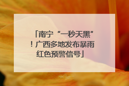 南宁“一秒天黑”！广西多地发布暴雨红色预警信号