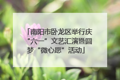 南阳市卧龙区举行庆“六一”文艺汇演暨圆梦“微心愿”活动