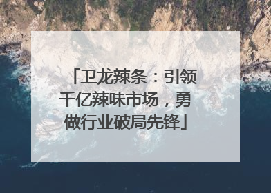卫龙辣条：引领千亿辣味市场，勇做行业破局先锋