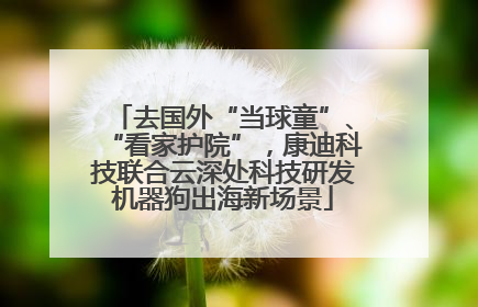 去国外“当球童”、“看家护院”，康迪科技联合云深处科技研发机器狗出海新场景