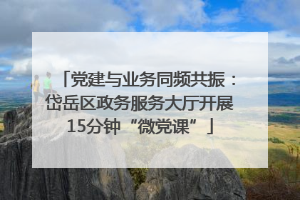 党建与业务同频共振：岱岳区政务服务大厅开展15分钟“微党课”