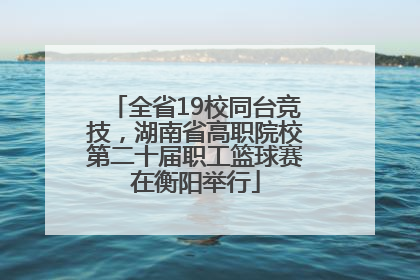 全省19校同台竞技，湖南省高职院校第二十届职工篮球赛在衡阳举行