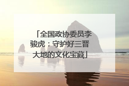 全国政协委员李骏虎：守护好三晋大地的文化宝藏