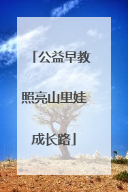 公益早教照亮山里娃成长路