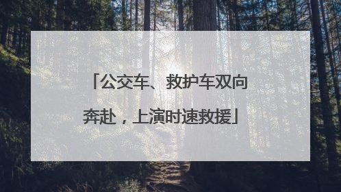 公交车、救护车双向奔赴，上演时速救援