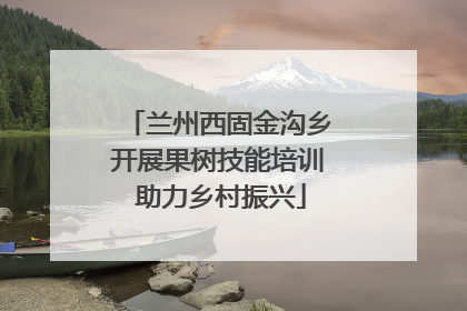 兰州西固金沟乡开展果树技能培训 助力乡村振兴