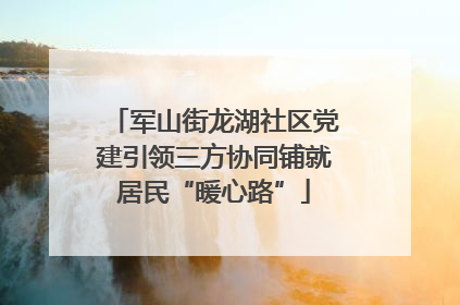 军山街龙湖社区党建引领三方协同铺就居民“暖心路”