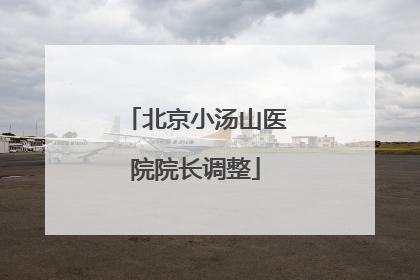 北京小汤山医院院长调整