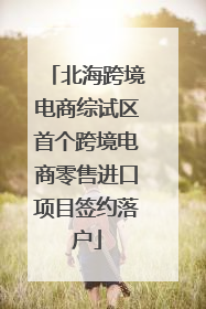 北海跨境电商综试区首个跨境电商零售进口项目签约落户