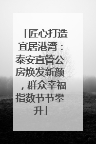 匠心打造宜居港湾：泰安直管公房焕发新颜，群众幸福指数节节攀升