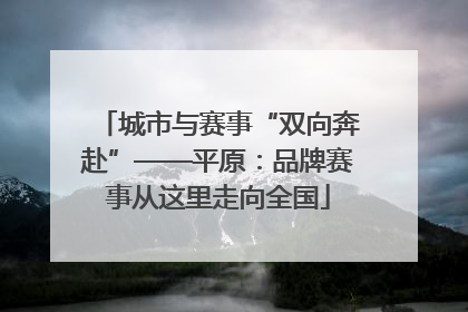城市与赛事“双向奔赴”——平原：品牌赛事从这里走向全国