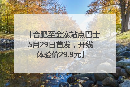 合肥至金寨站点巴士5月29日首发，开线体验价29.9元