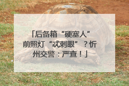 后备箱“硬塞人” 前照灯“忒刺眼”？忻州交警：严查！