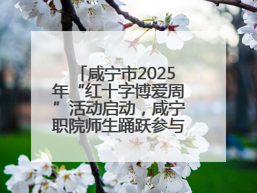 咸宁市2025年“红十字博爱周”活动启动，咸宁职院师生踊跃参与献血活动