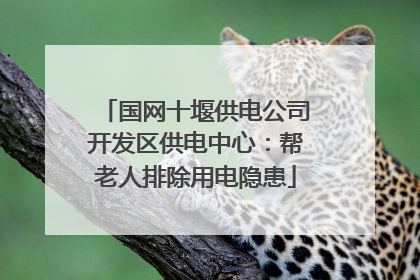国网十堰供电公司开发区供电中心：帮老人排除用电隐患