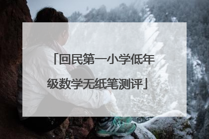 回民第一小学低年级数学无纸笔测评