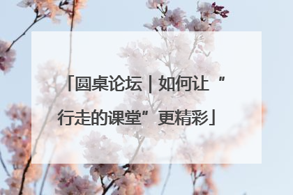 圆桌论坛｜如何让“行走的课堂”更精彩