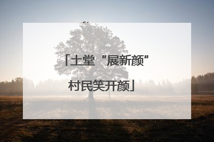 土堂“展新颜” 村民笑开颜