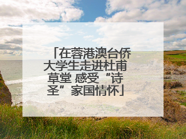 在蓉港澳台侨大学生走进杜甫草堂 感受“诗圣”家国情怀