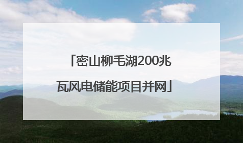 密山柳毛湖200兆瓦风电储能项目并网
