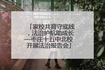 家校共育守底线，法治护航助成长—枣庄十五中北校开展法治报告会