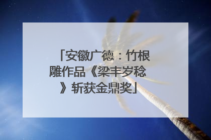 安徽广德：竹根雕作品《梁丰岁稔》斩获金鼎奖