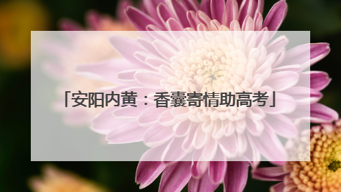 安阳内黄：香囊寄情助高考