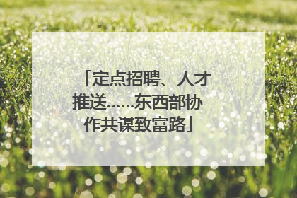 定点招聘、人才推送……东西部协作共谋致富路