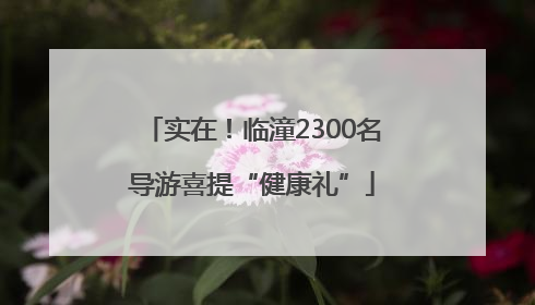 实在！临潼2300名导游喜提“健康礼”