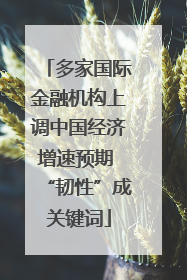 多家国际金融机构上调中国经济增速预期 “韧性”成关键词