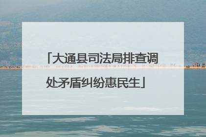 大通县司法局排查调处矛盾纠纷惠民生