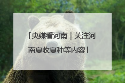 央媒看河南｜关注河南夏收夏种等内容