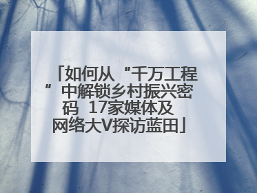 如何从“千万工程”中解锁乡村振兴密码  17家媒体及网络大V探访蓝田