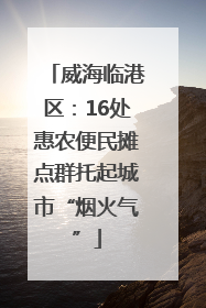威海临港区：16处惠农便民摊点群托起城市“烟火气”
