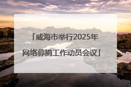 威海市举行2025年网络募捐工作动员会议