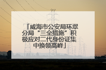 威海市公安局环翠分局“三全措施”积极应对二代身份证集中换领高峰