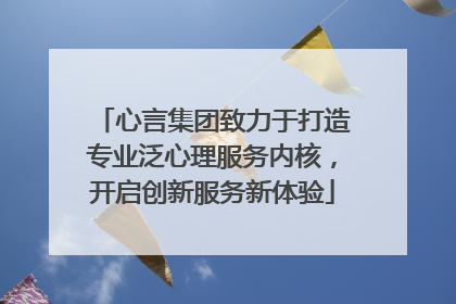心言集团致力于打造专业泛心理服务内核，开启创新服务新体验