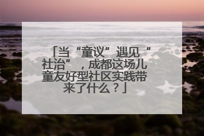 当“童议”遇见“社治”，成都这场儿童友好型社区实践带来了什么？