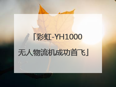 彩虹-YH1000无人物流机成功首飞