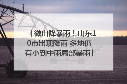 微山降暴雨！山东10市出现降雨 多地仍有小到中雨局部暴雨