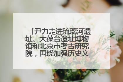 尹力走进琉璃河遗址、大葆台遗址博物馆和北京市考古研究院，围绕加强历史文化名城保护调研