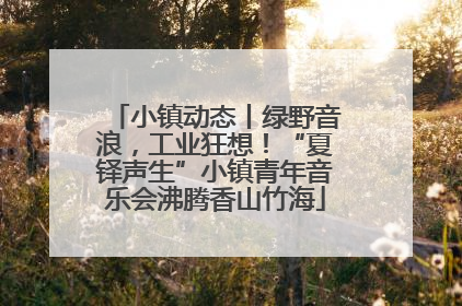 小镇动态丨绿野音浪，工业狂想！“夏铎声生”小镇青年音乐会沸腾香山竹海