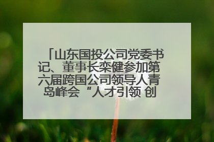 山东国投公司党委书记、董事长栾健参加第六届跨国公司领导人青岛峰会“人才引领 创新驱动”人力资源高质量发展对话会