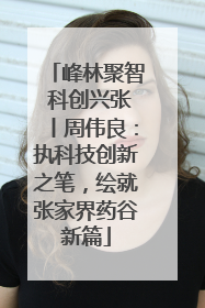 峰林聚智 科创兴张丨周伟良：执科技创新之笔，绘就张家界药谷新篇
