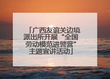 广西友谊关边境派出所开展“全国劳动模范进警营”主题宣讲活动