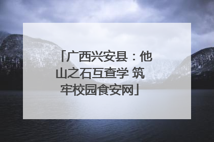 广西兴安县：他山之石互查学 筑牢校园食安网